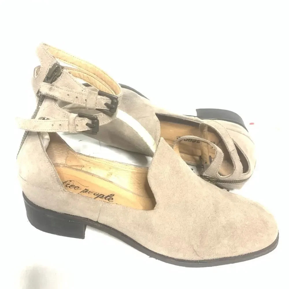 Free People Suede ankle strap flat size‎ 36